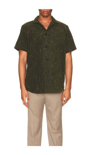 OAS Squiggle Cuba Terry Shirt in Green