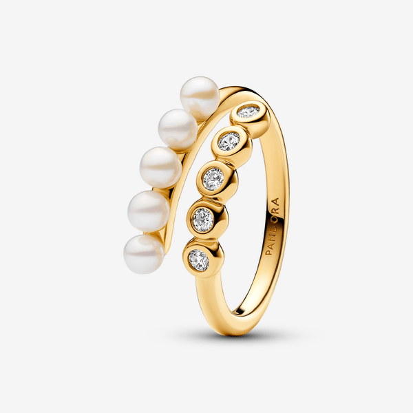Pandora Treated Freshwater Cultured Pearls Open Ring