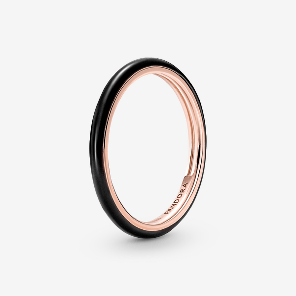 Pandora Black Enamel Ring