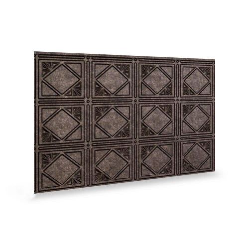 18.5 in. x 24.3 in. Wilderness Decorative 3D PVC Backsplash Panels in Brushed Nickel 12-Pieces