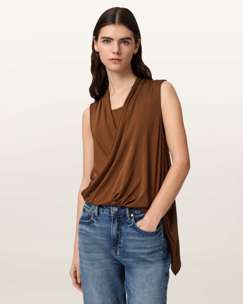 AllSaints Adaline V-Neck Wrap Top
