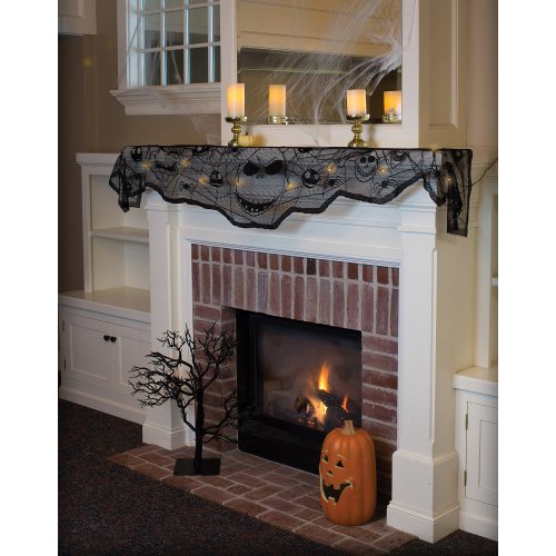 Light-Up LED Jack Skellington Mantle Scarf Decorations – The Nightmare – Spirit Halloween