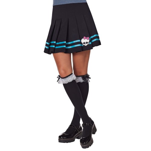 Adult Monster High Cheer Skirt, Black, Spirit Halloween