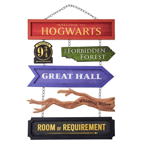 Welcome to Hogwarts Direction Sign – Harry Potter, Multi – Spirit Halloween