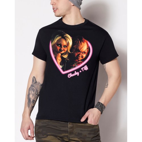 Heart Chucky and Tiffany T Shirt Spirit Halloween