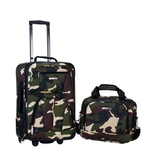 Rockland 4-Pc. Softside Luggage Set – Blue Leopard