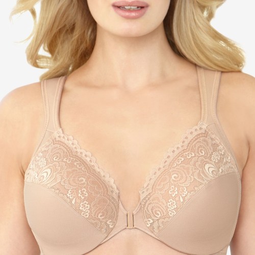 Womens Full Figure Plus Size Wonderwire Front Close Bra 1245 – Centennial Leopard