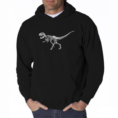 La Pop Art Mens Word Art Hooded Sweatshirt Black