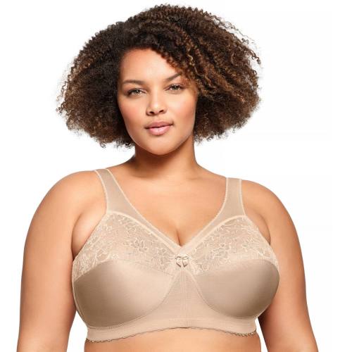 Glamorise MagicLift Original Full-Figure Wireless Support Bra 1000, Womens, Size: 42 Dd, White