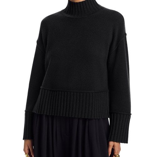 Aqua 100% Cashmere Mock Neck Sweater Exclusive