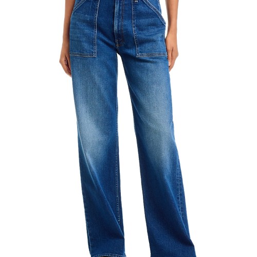 Mother Patch Maven Sneak High Rise Jeans in Spare Me The Drama