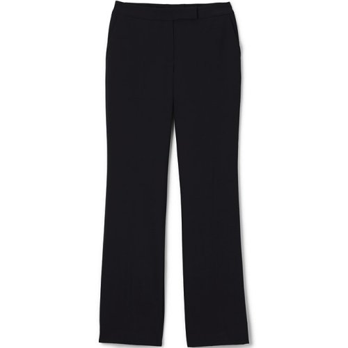 Womens Washable Wool Straight Modern Pants – Lands End – Black – 14