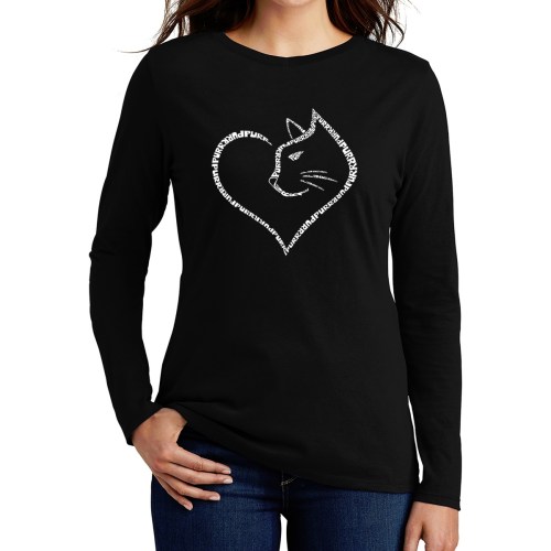 La Pop Art Word Art Long Sleeve T-shirt Black