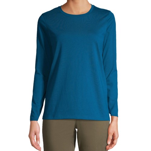 Lands End Womens Supima Cotton Long Sleeve T-Shirt