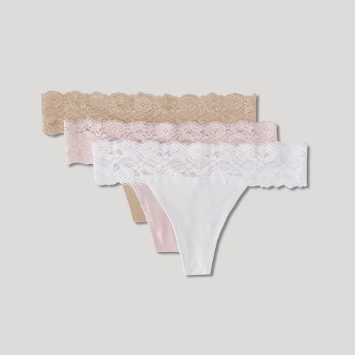 Womens Lace Cheeky Hipster 3-Pack 3XL