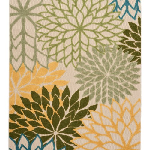 Nourison Home Aloha ALH18 36×56 Area Rug – Ivory/Moss