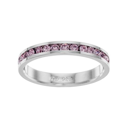 Traditions Jewelry Company Silver Birthstone Channel Set Womens