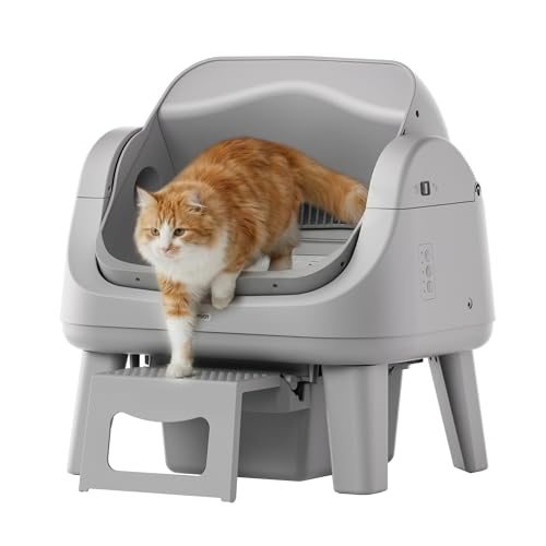 Open Top Self Cleaning Cat Litter Box, Automatic
