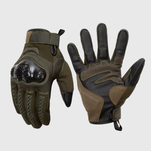 Alpine Swiss Mens Motorcycle Gloves Protective Outdoor Gloves with Reinforced Knuckles for Riding Biking Powersports Olive