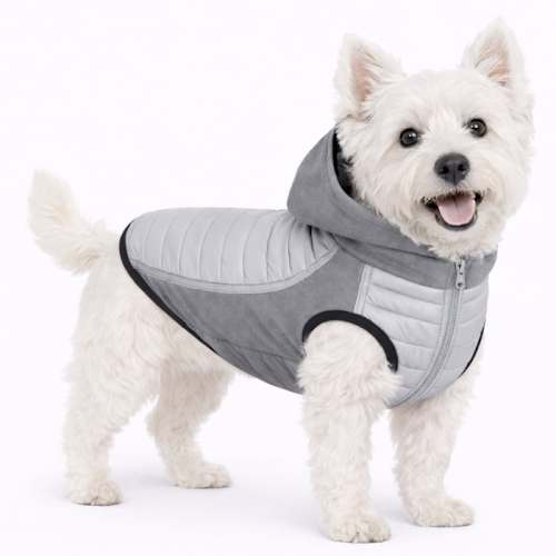 Pet Life Apex Lightweight Hybrid 4-Season Stretch and Quick-Dry Dog Coat with Pop Out Hood