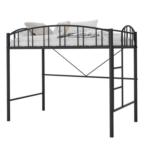 gaomon Metal Bunk Bed Twin Over Twin Heavy Duty Arched Guardrail Safety Ladder Steel No Box Spring Space