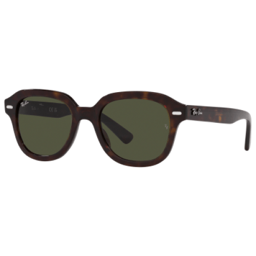Ray-Ban Erik RB4398 Glass Sunglasses – Polished Havana/Green Classic – Large