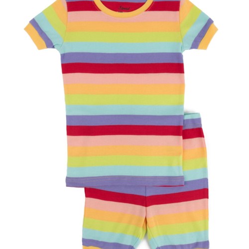 Leveret Toddler Matching Family Two Piece Cotton Short Sleeve Shirt and Shorts Pajamas