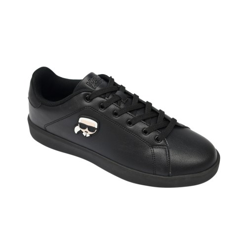Karl Lagerfeld Paris Womens Lace-Up Sneakers Black