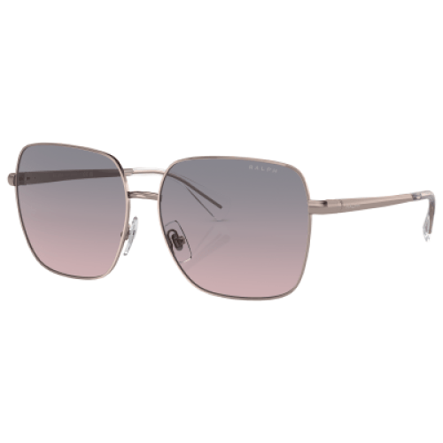 Ralph RA4142 Sunglasses for Ladies – Shiny Rose Gold/Light Brown/Violet Gradient – X-Large