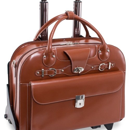 McKlein Roseville Detachable Wheeled Briefcase – Red