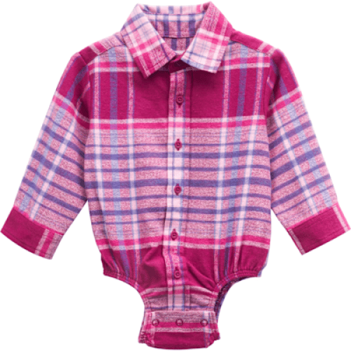 Outdoor Kids Flannel Long-Sleeve Bodysuit for Babies