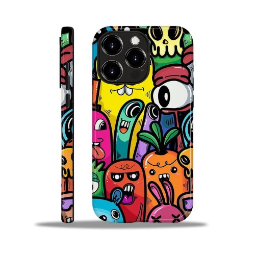 Lisen 2-Layer Protective Phone Case for Apple iPhone Air – Pigment waves for iphone 14 pro max