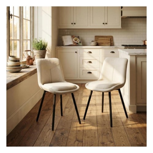 gaomon Rattan Dining Chairs Set of 2,Mid Century Dining Room Chairs with Metal Legs,Modern Velvet Upholstered,Mesh Back Cane Kitchen Chair,Black