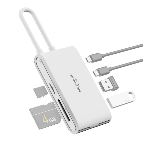 Neewer - USB 3.2 SD/TF Card Reader, USB-C/USB-A, for UHS-II