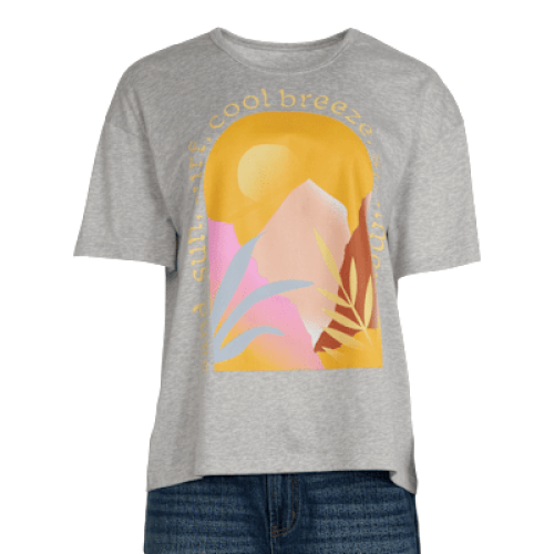 Natural Reflections Sand Sun Surf Short-Sleeve Shirt – Heather Grey