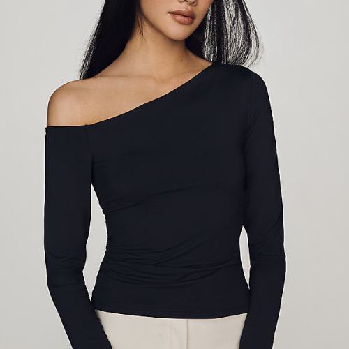 Off-Shoulder Long-Sleeve Top