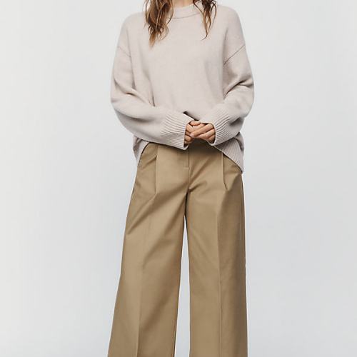High-Cuff Chino Trousers Pants