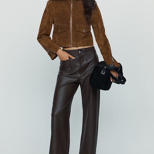 Colette Faux Leather Full Length Pants