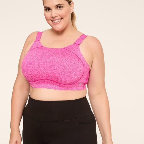 Cacique Max Support High-Impact Zip-Front Underwire Sports Bra