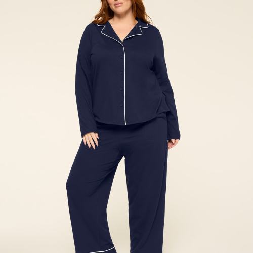 Comfy Cotton Notch-Neck Top Pant PJ