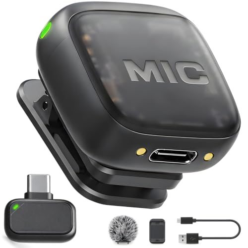 NeoMic Mini Wireless Microphone for iPhone (1TX+USB-C RX)