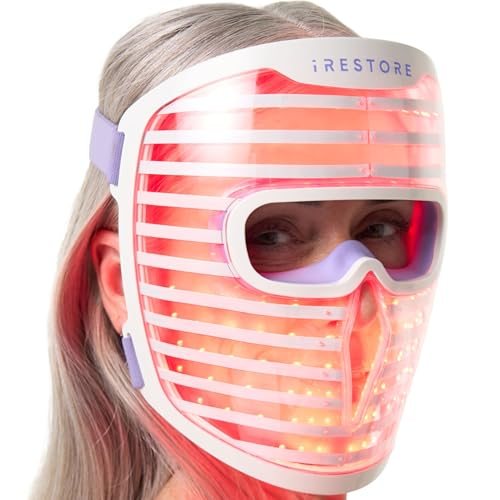 iRestore Red Light Therapy Face Mask for Wrinkles, 360 LEDs
