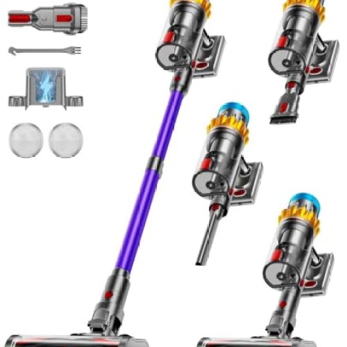 Cordless Vacuum Cleaner, 650W 60KPA 70Min Powerful