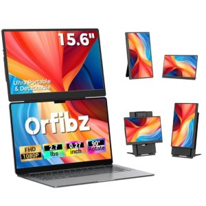 15.6” Laptop Screen Extender, 5 Modes & 360° Rotating Portable Monitor