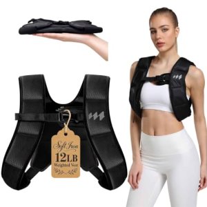 Weighted Vest for Women & Men, 12LB Adjustable Slim Iron Vest