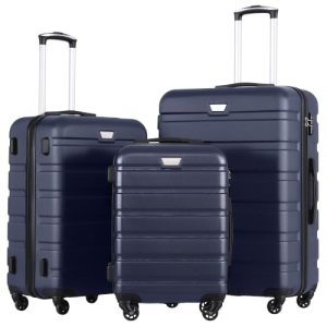 Coolife Luggage Set, 3 Piece, Navy