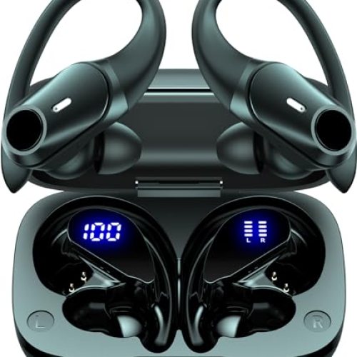 Active Noise Cancelling Ear Buds Wireless Bluetooth Headphones 80H Playtime