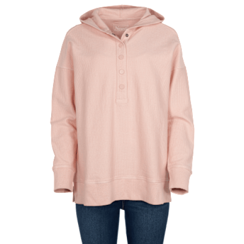 Natural Reflections Ribbed Pullover Hoodie – Peachy Keen