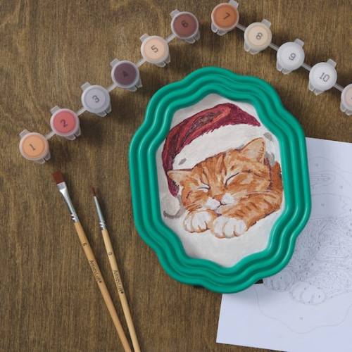 Poinsettia Paint-by-Number Framed Mini Kit by Artists Loft | 4 x 5.6 | Michaels
