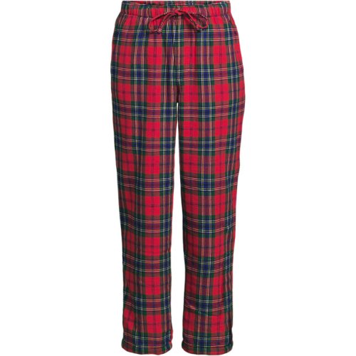 Mens Sherpa Fleece Lined Flannel Lands End